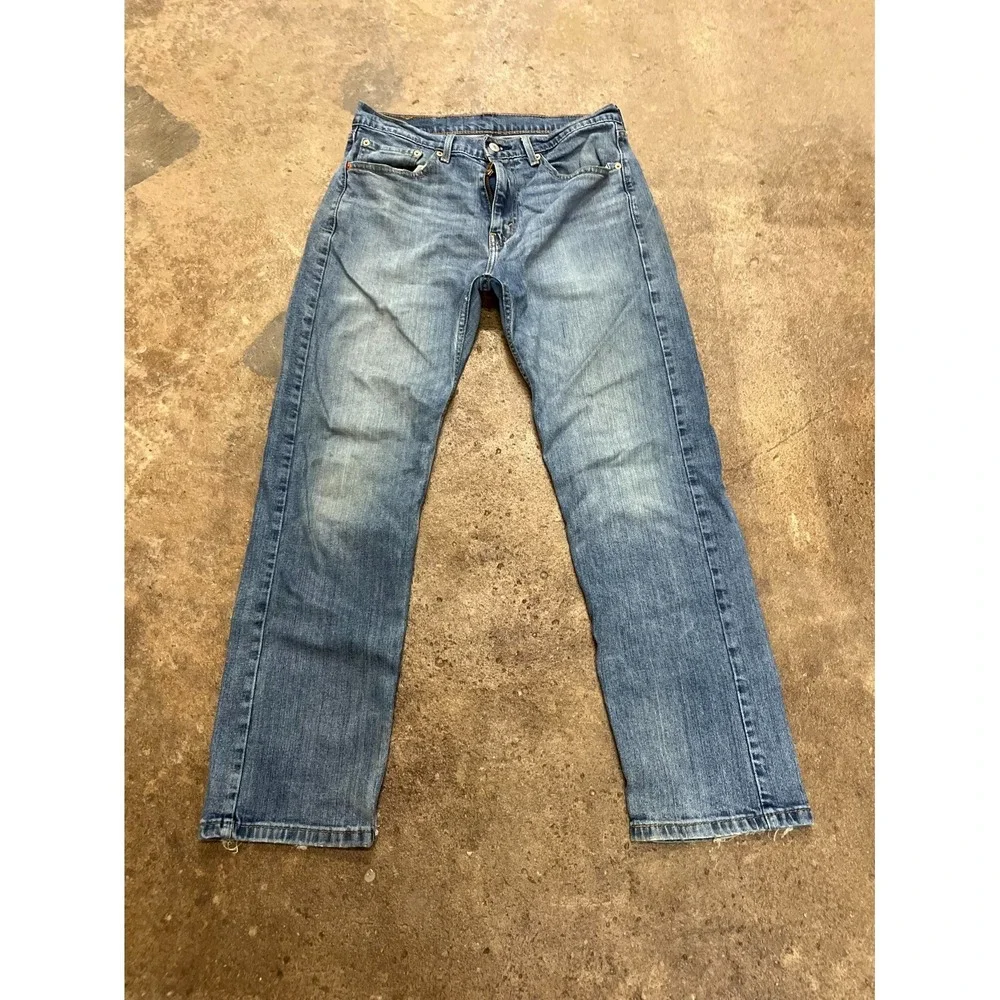 Levi's 505 Straight Leg Jeans Mens 32x30 Blue‎ Denim Cotton Stretch Regular Fit